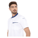 Classic Half Sleeve Chef Coat (White/Blue) - Free Embroidery - Uwears®