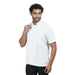 Classic Half Sleeve Zipper Chef Coat (White) - Free Embroidery - Uwears®