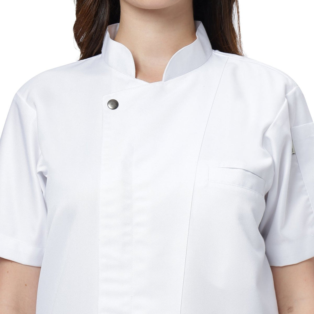 Classic Half Sleeve Zipper Chef Coat (White) - Free Embroidery - Uwears®