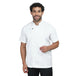 Classic Half Sleeve Zipper Chef Coat (White) - Free Embroidery - Uwears®