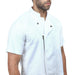 Classic Half Sleeve Zipper Chef Coat (White) - Free Embroidery - Uwears®