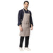 Sand beige apron back view showing waist tie