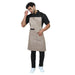 Custom embroidery on beige kitchen apron — free embroidery service
