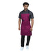 Berry apron back view showing waist tie