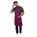Berry kitchen apron on model — restaurant and cafe uniform India