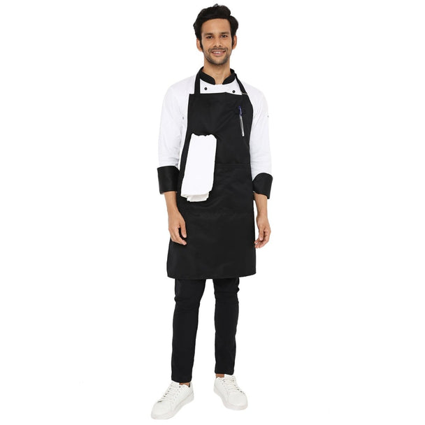 Classic Kitchen Apron (Black) - Free Embroidery - Uwears®
