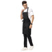 Classic Kitchen Apron (Black) - Free Embroidery - Uwears®