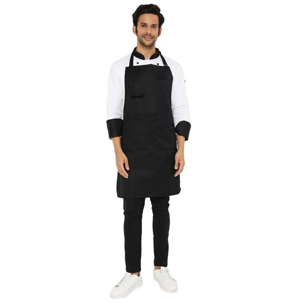 Classic Kitchen Apron (Black) - Free Embroidery - Uwears®