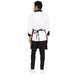 Black red apron on model — cafe and restaurant uniform India