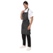 Black white apron large front pocket detail
