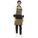 Classic Kitchen Apron (Black/Yellow) - Free Embroidery - Uwears®