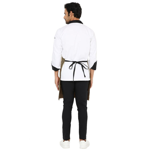 Classic Kitchen Apron (Black/Yellow) - Free Embroidery - Uwears®