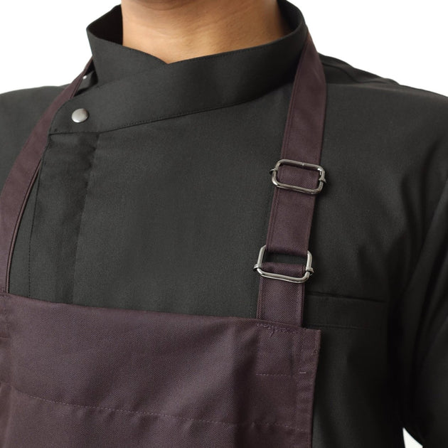 Classic Kitchen Apron (Coffee Brown) - Free Embroidery - Uwears®