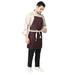 Classic Kitchen Apron (Dark Brown / Cream) - Free Embroidery - Uwears®