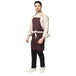 Classic Kitchen Apron (Dark Brown / Cream) - Free Embroidery - Uwears®