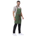 Classic Kitchen Apron (Green/Brown) - Free Embroidery - Uwears®