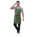 Classic Kitchen Apron (Green/Brown) - Free Embroidery - Uwears®
