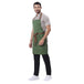 Classic Kitchen Apron (Green/Brown) - Free Embroidery - Uwears®
