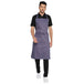 Grey apron back view showing waist tie