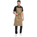 Khaki kitchen apron flat lay — restaurant and cafe uniform India