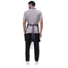 Classic Kitchen Apron (Navy Blue/Grey) - Free Embroidery - Uwears®