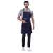 Classic Kitchen Apron (Navy Blue/Grey) - Free Embroidery - Uwears®