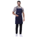 Classic Kitchen Apron (Navy Blue/Grey) - Free Embroidery - Uwears®