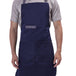 Classic Kitchen Apron (Navy Blue/Grey) - Free Embroidery - Uwears®