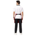 Red black kitchen apron flat lay — restaurant and hotel uniform India