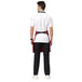 Red black kitchen apron flat lay — restaurant and hotel uniform India