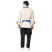 Custom embroidery on royal blue kitchen apron — free embroidery service