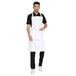 White apron back view showing waist tie