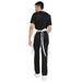Custom logo embroidery on white kitchen apron — free embroidery service