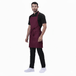 Wine kitchen apron front view — polycotton, adjustable neck strap, front pocket