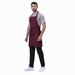 Wine kitchen apron flat lay — adjustable waist tie and neck strap