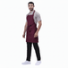 Wine kitchen apron flat lay — adjustable waist tie and neck strap