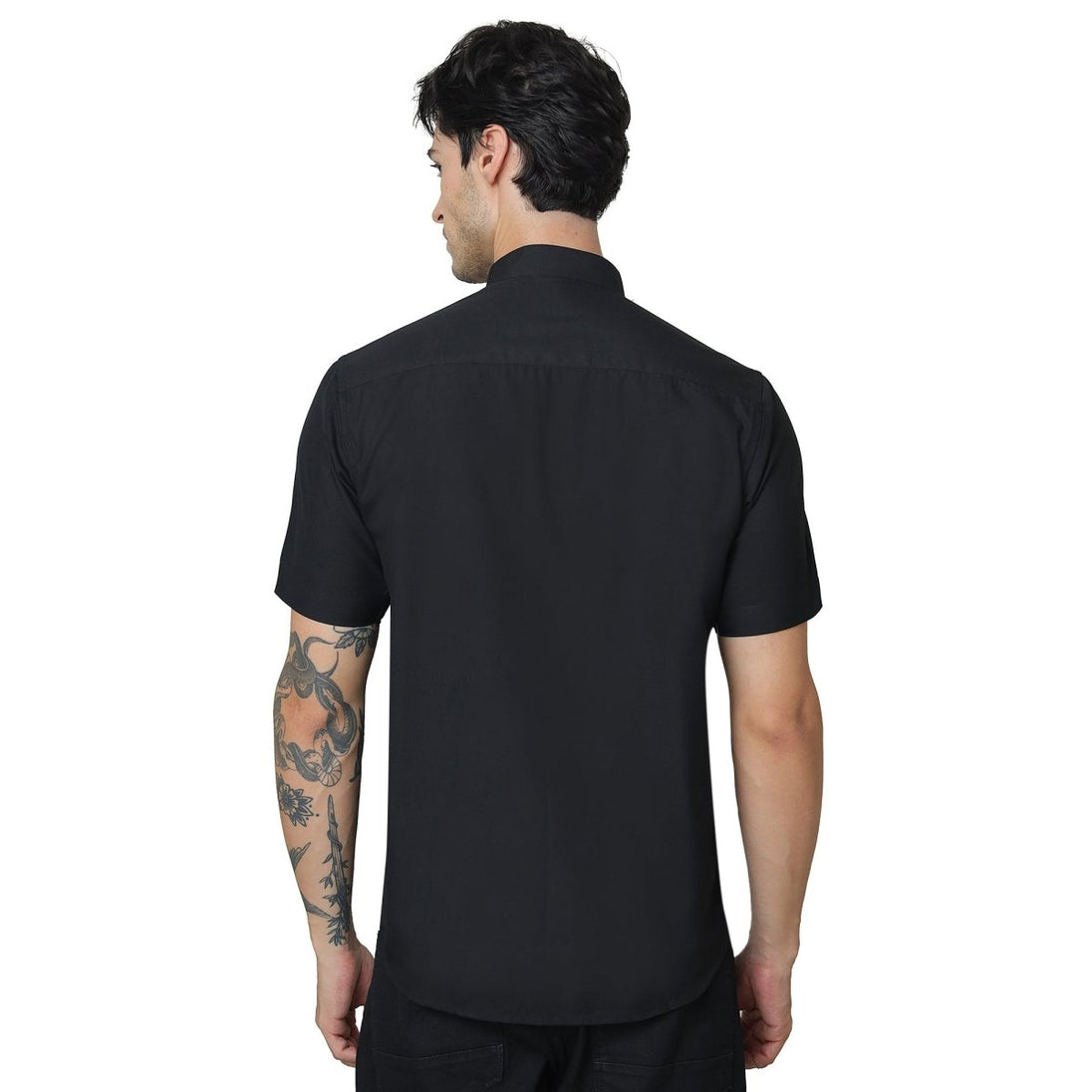 Classic Mandarin Collar Half Sleeve Shirt - Uwears®