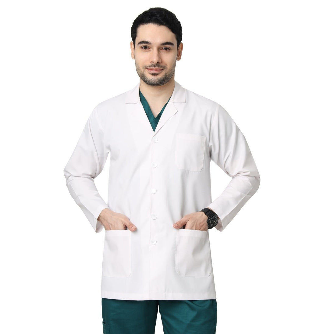 Classic Men's Doctor Apron Coat / Lab Coat Full Sleeves - Free Embroidery - Uwears®