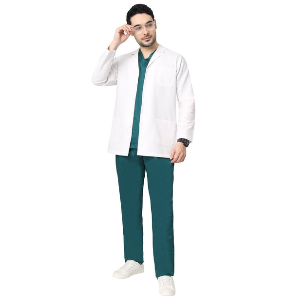 Classic Men's Doctor Apron Coat / Lab Coat Full Sleeves - Free Embroidery - Uwears®