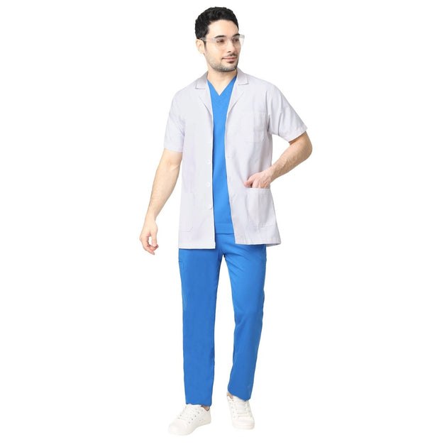 Classic Men's Doctor Apron Coat / Lab Coat Half Sleeves - Free Embroidery - Uwears®