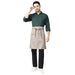 Sand beige waist apron back view showing tie knot