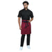 Berry service waist apron front view — polycotton, long waist tie, pocket