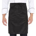 Black service waist apron flat lay — restaurant uniform India