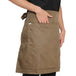Classic Service Waist Apron (Brown) - Free Embroidery - Uwears®