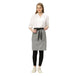Checks waist apron pocket detail — front pocket for order pad and pen