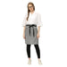 Checks service waist apron front view — polycotton, long waist tie, pocket
