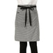 Checks waist apron back view showing tie knot
