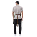 Custom embroidery on green brown waist apron — free logo embroidery service