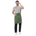 Green brown service waist apron flat lay — restaurant and cafe uniform India