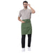 Green brown service waist apron flat lay — restaurant and cafe uniform India
